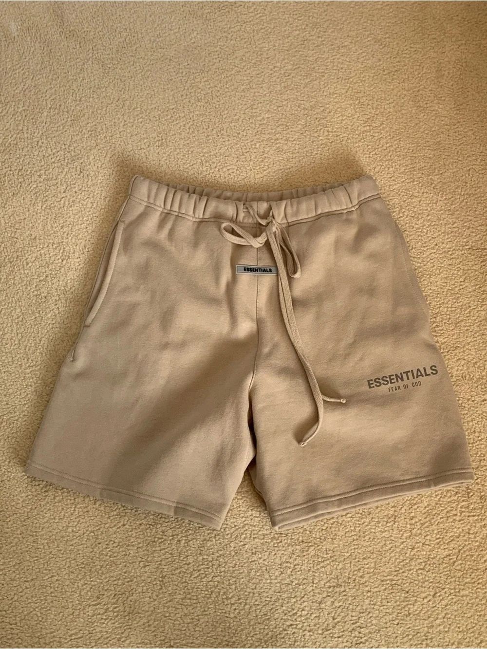 Fear of God Essentials Men’s Cream Athletic Shorts